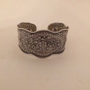 Sterling Silver Embossed Cuff Bracelet